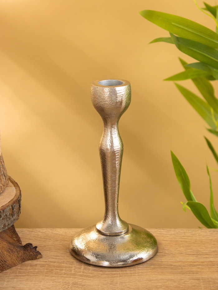 Подсвечник «Иней», 16 см, алюминий, серебро