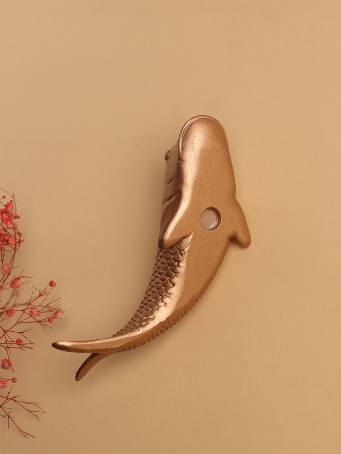 Декор настенный, панно TAKE IT EASY «Рыбка», 16×5 см, золото, левый