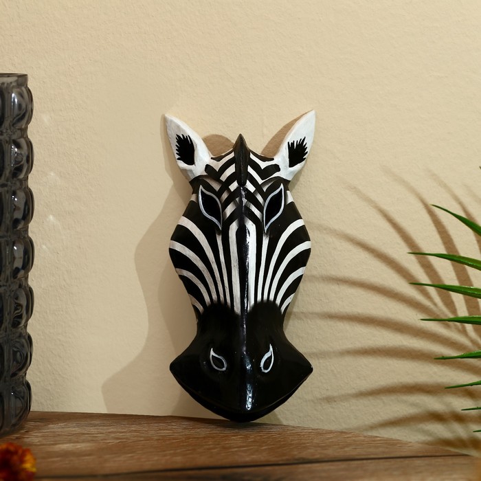 Маска «Зебра», 19×9×4 см, дерево албезия
