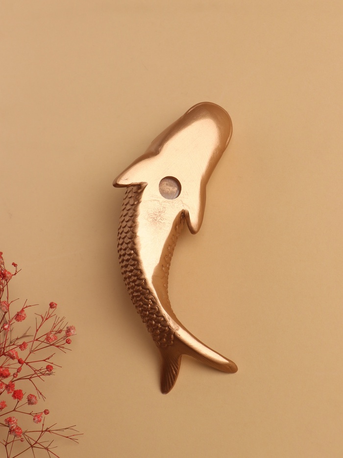 Декор настенный, панно TAKE IT EASY «Рыбка», 16×5 см, золото, правый