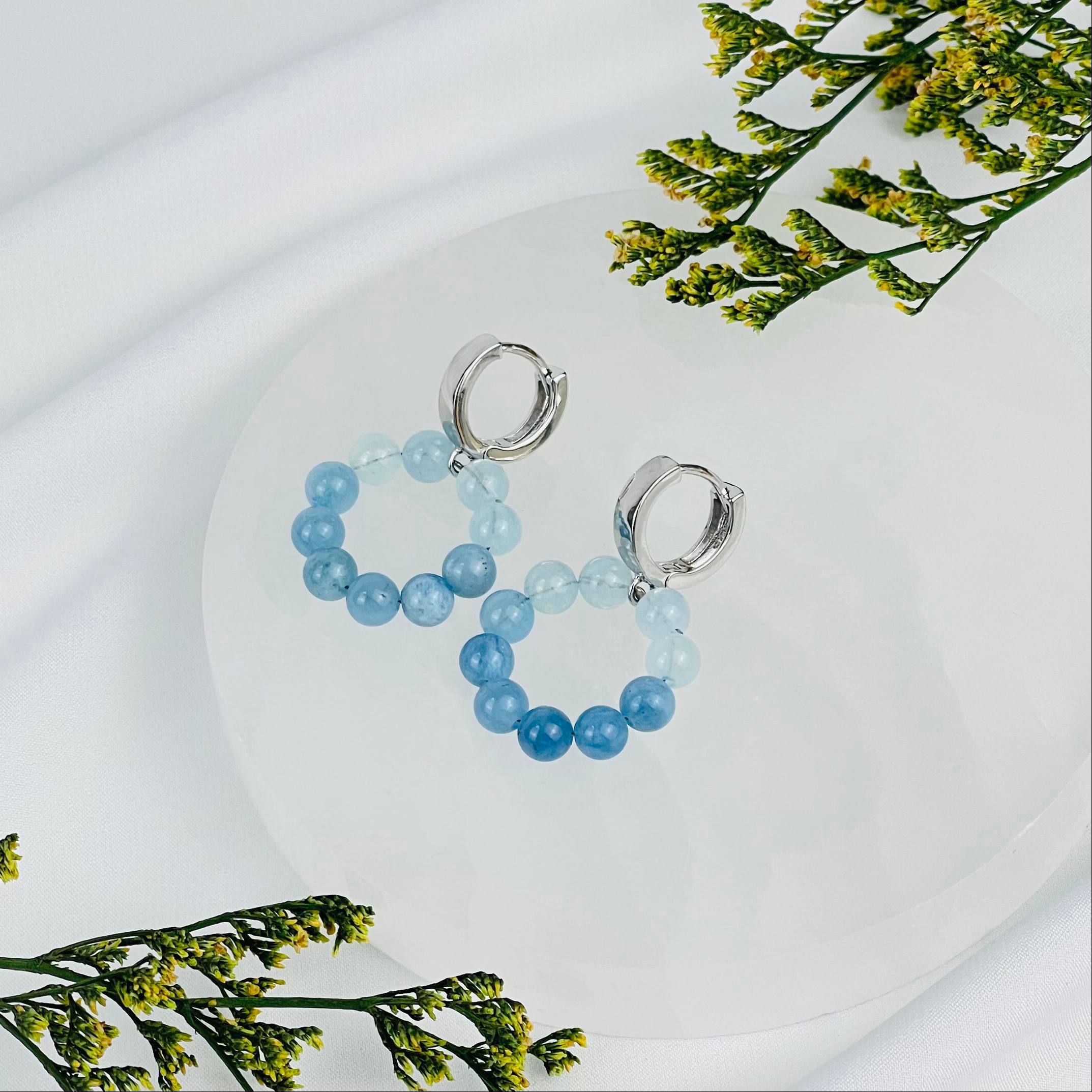 Радуга Самоцветов Серьги из Аквамарина