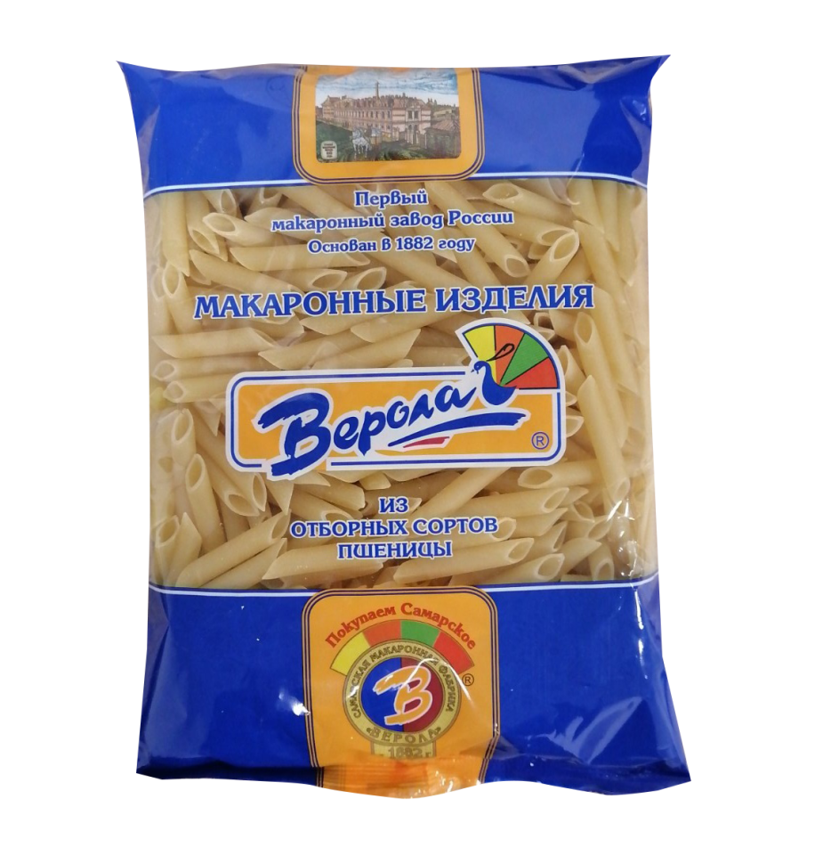 Макароны Верола Перья гр. В в/с, 450 г