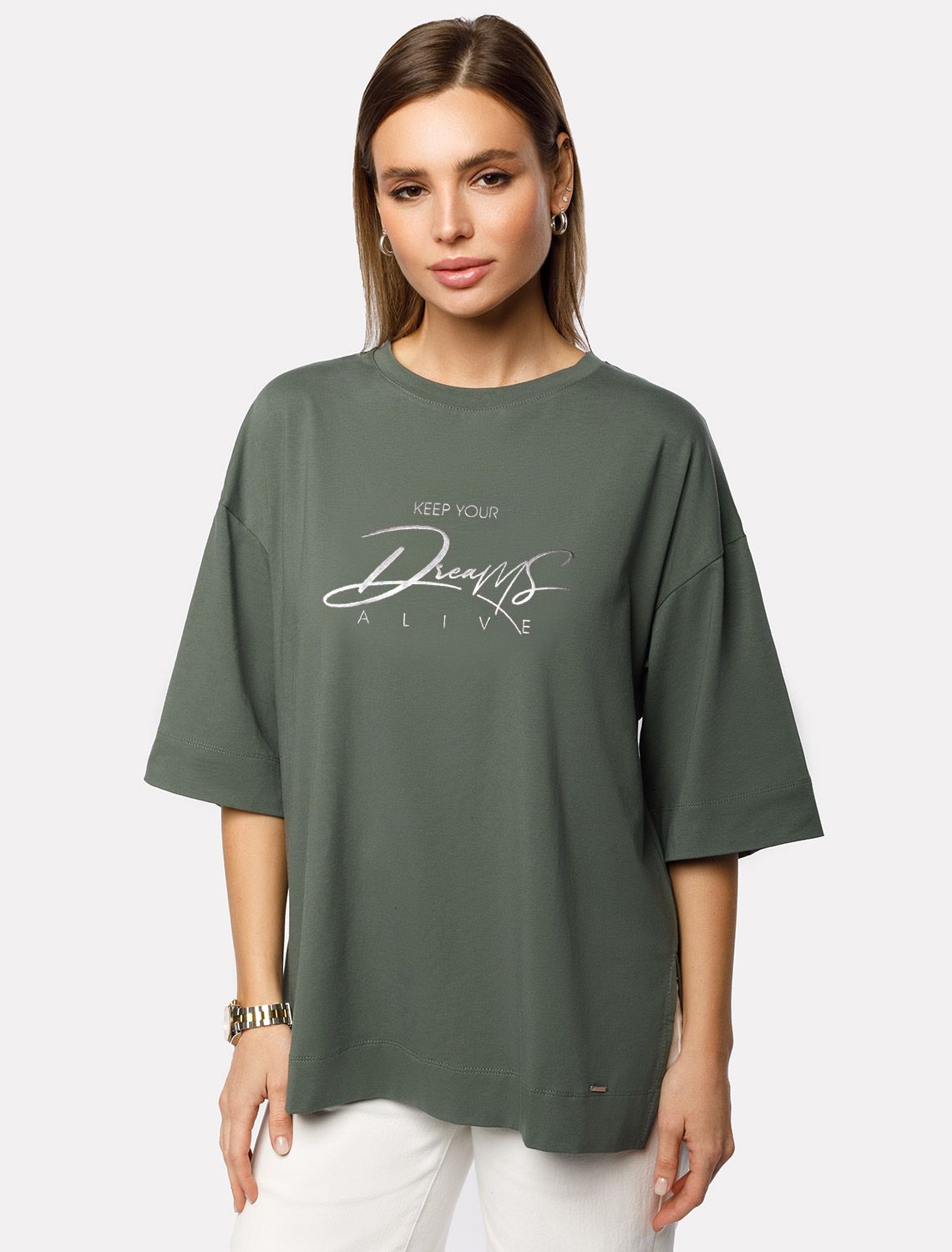 АКЦИЯ! 1090руб. Было:1490руб. Футболка свободного кроя с авторским принтом