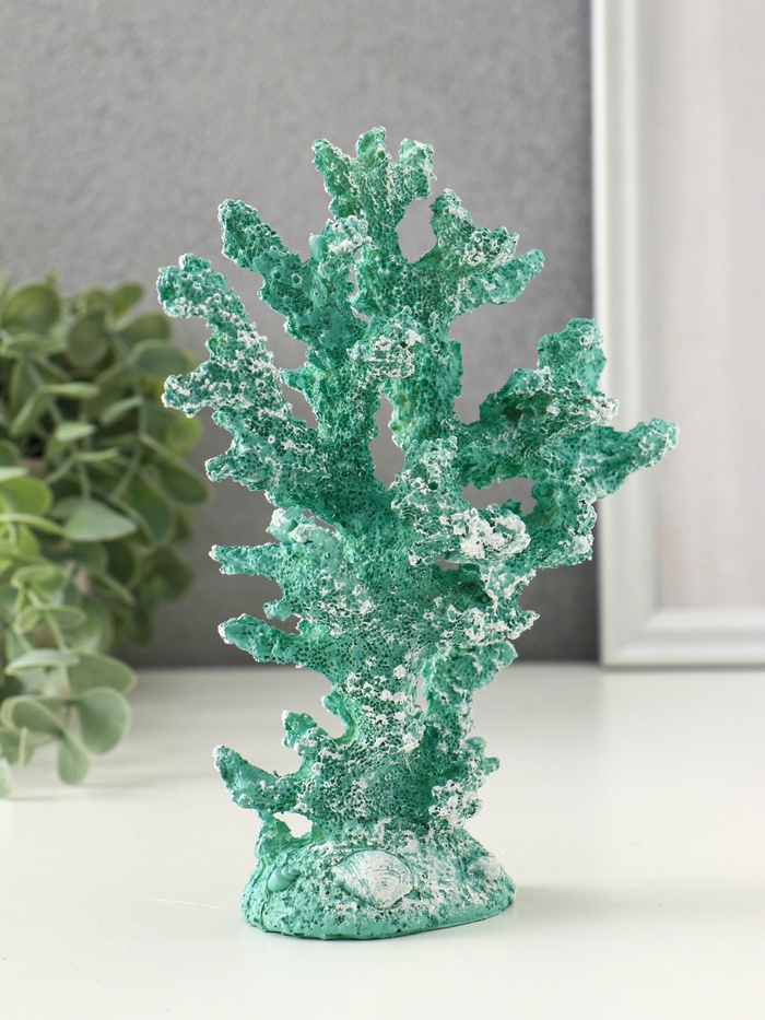 Фигурка полистоун «Коралл голубой», 14.5×5.5×17.5 см