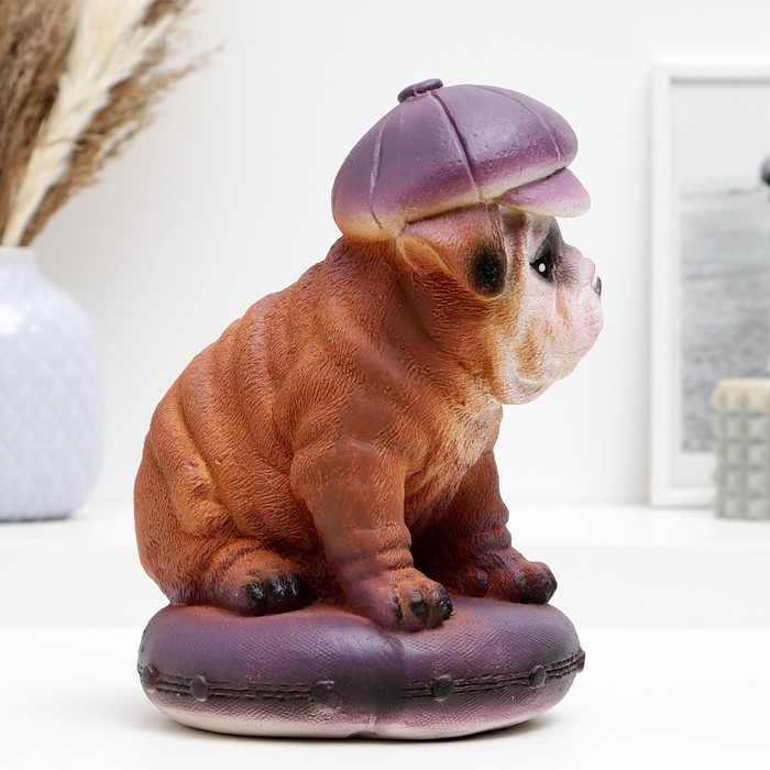 Копилка для денег «Собака в кепке», гипс, 19 см