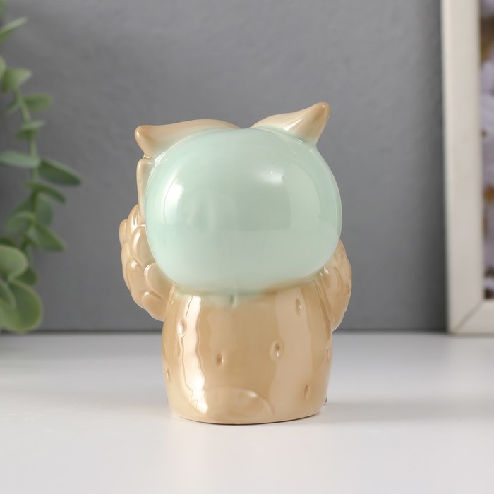 Фигурка керамика «Маленький филин с книгой», 7×7×9 см