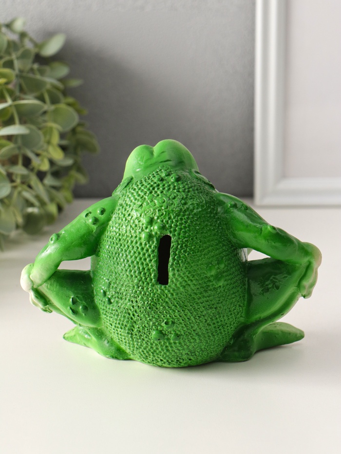 Копилка для денег «Лягушка», гипс, 11.5×17×12 см