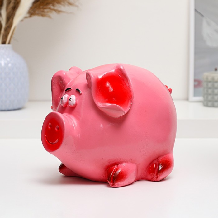 Копилка для денег «Свинка классика», гипс, 15×14 см