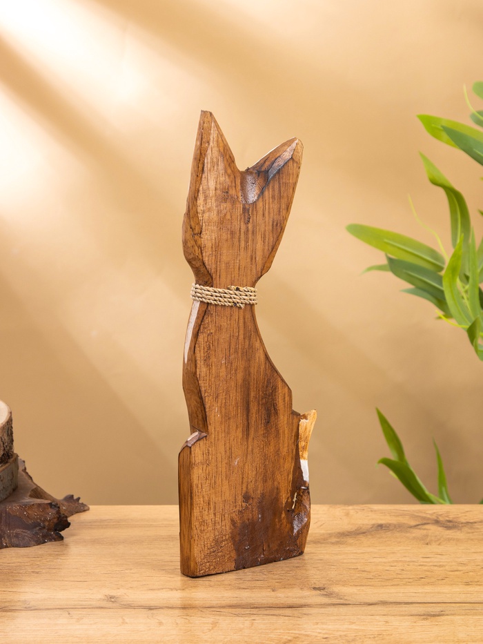 Сувенир «Коричневая кошка», 4.5×9×30 см, дерево