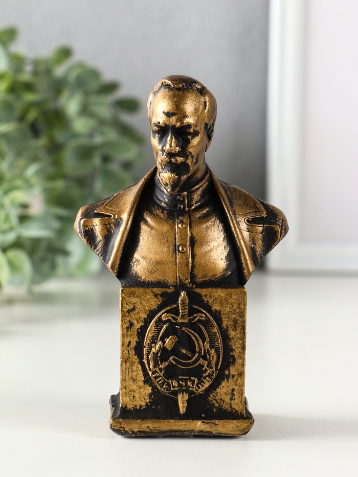 Бюст «Дзержинского Ф.Э.», фигурка гипс, 12×7.5×4.5 см