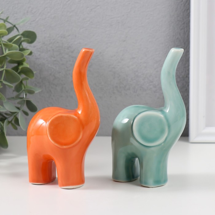 Фигурка керамика «Слоник», цветной, 5.5×7.5×12.5 см, МИКС