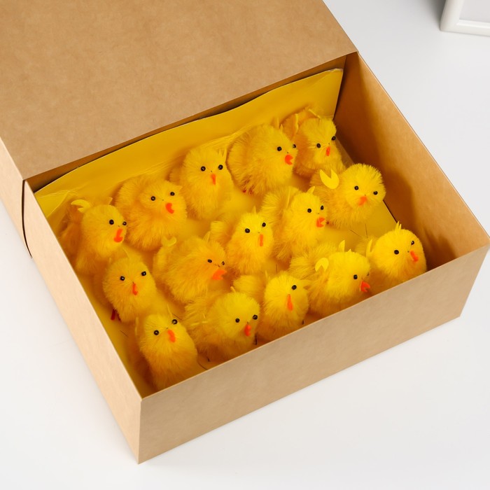 Фигурка пасхальная «Цыпа пушистая», набор 15 шт., 7.5×5×5 см