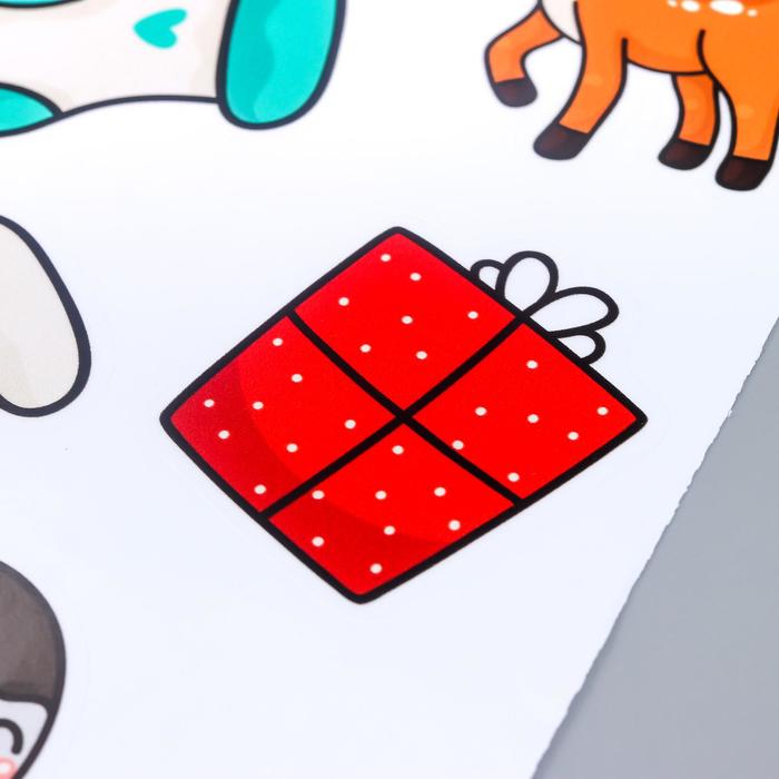 Интерьерная наклейка «Новогоднее настроение», прозрачный фон, 30×50 см