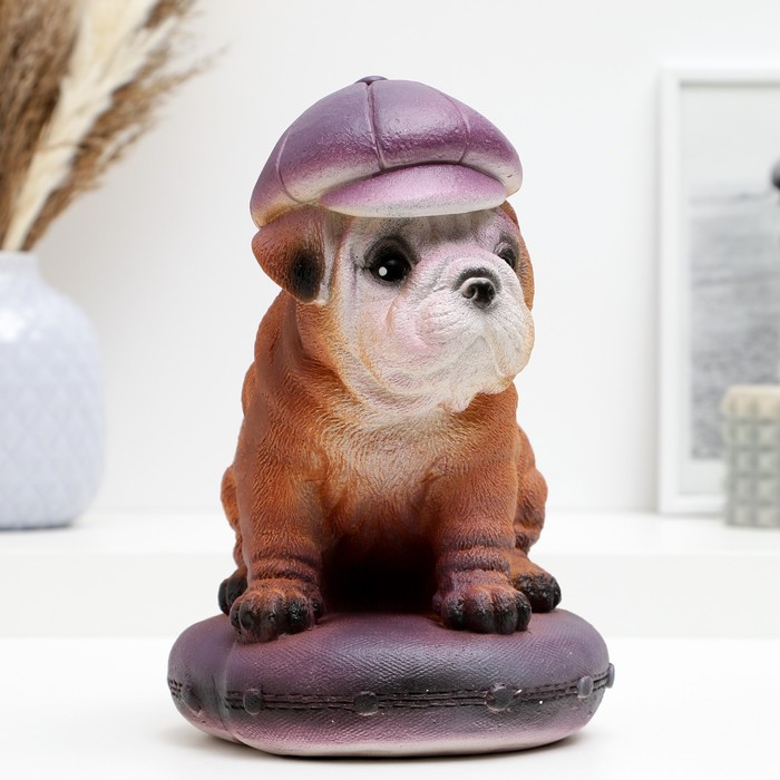Копилка для денег «Собака в кепке», гипс, 19 см