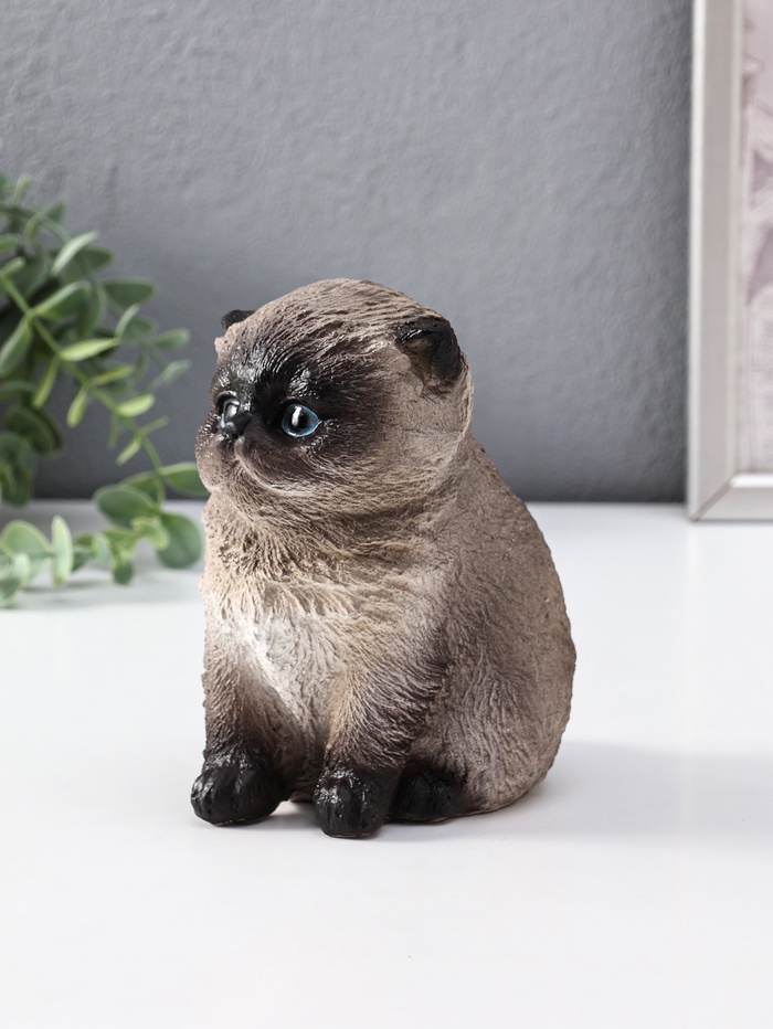 Копилка для денег «Котенок Васька сиамский», гипс, 16 см