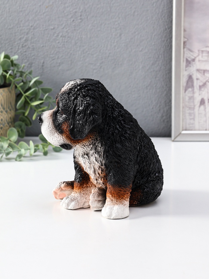 Копилка для денег «Щенок Зенненхаунда Берни», гипс, 17×13×18 см
