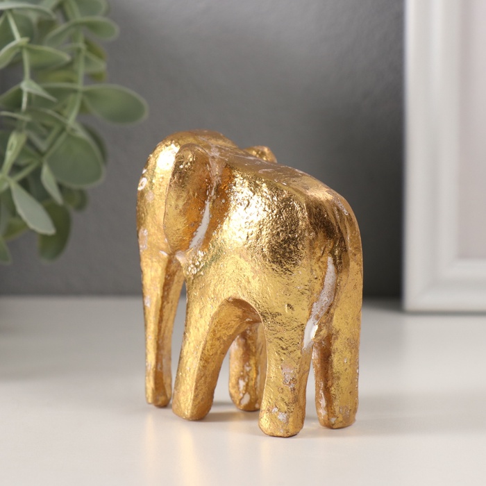 Фигурка полистоун «Абстракция. Золотой слон», 7.2×5.2×8 см