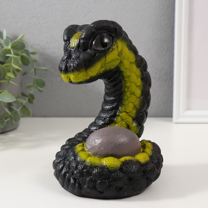 Копилка для денег «Мини Гумми», гипс, 12×12×17 см, чёрно-зелёный