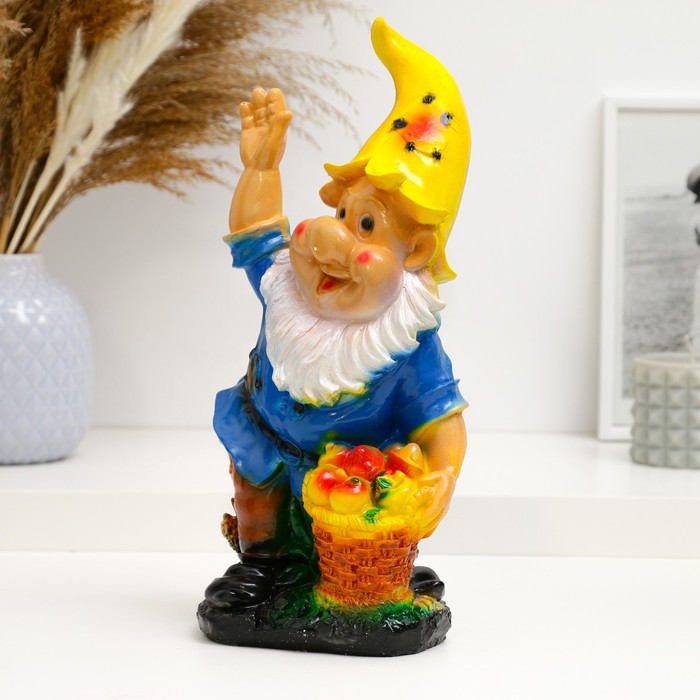 Копилка для денег «Гном с яблоками», гипс, 30×15×9 см