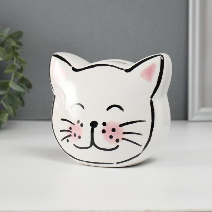 Копилка для денег «Милая кошечка», керамика, 8.2×12.7×11.4 см