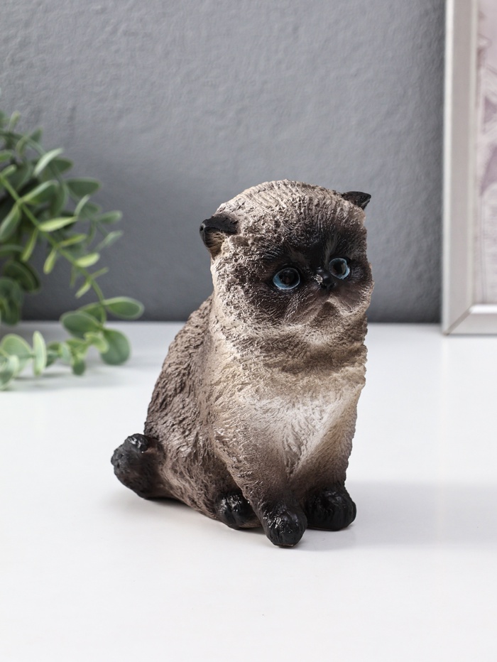 Копилка для денег «Котенок Васька сиамский», гипс, 16 см