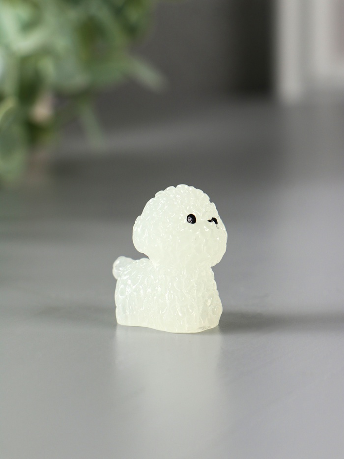 Набор фигурок полистоун флюоресцентный «Терьерчики», 4 шт., 2×2.7×3 см