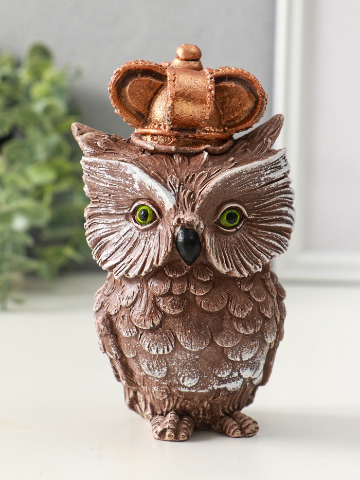 Фигурка гипс «Сова Императорская», 15×8×6 см, коричневый