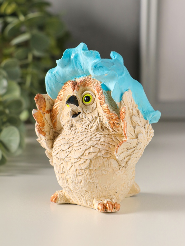 Фигурка гипс «Сова в панаме», 10×8 см, цветная