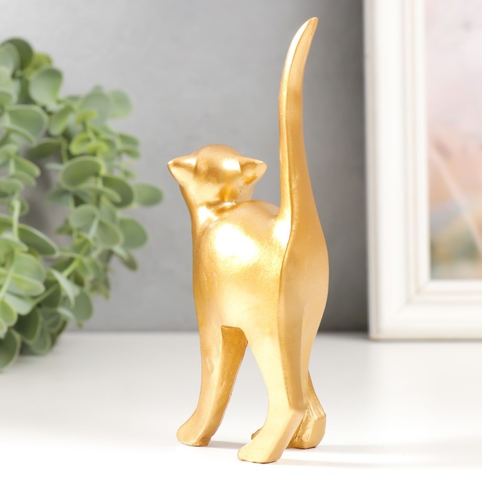 Фигурка полистоун «Золотая кошечка», 3.4×6×13 см