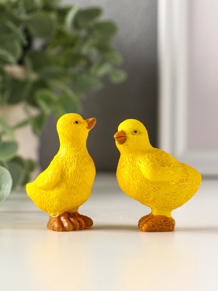 Фигурка полистоун «Утёнок. Цыплёнок», 4.9×3×5.6 см, МИКС