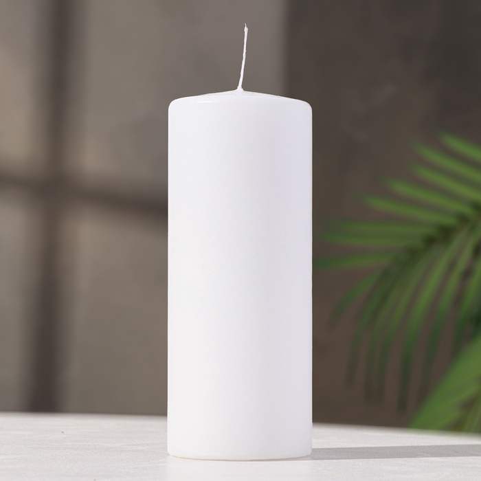 Свеча - цилиндр, 8×20 см, 90 ч, 795 г, белая