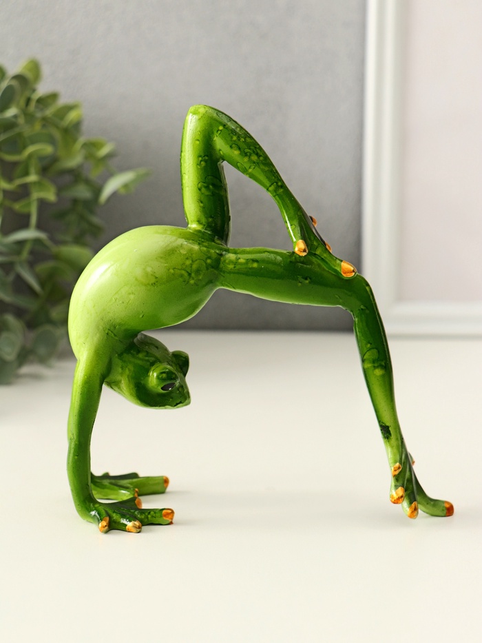 Фигурка полистоун «Лягуха делает мостик», 14×5.5×12.5 см