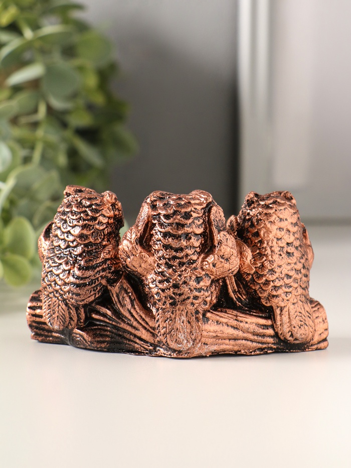 Фигурка «Три совы», 5.5×9×4 см, МИКС