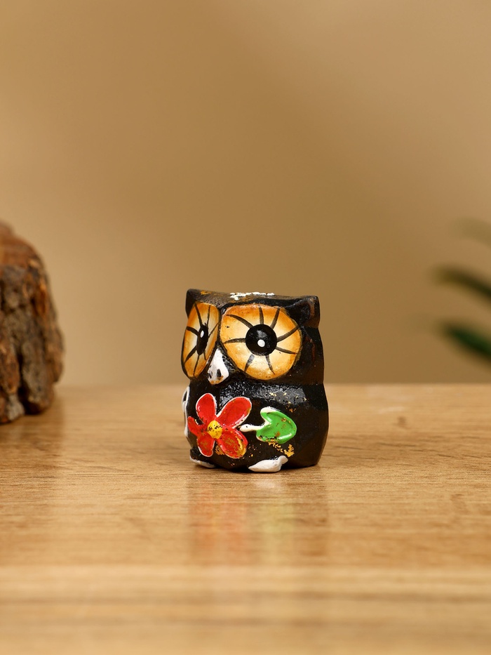 Набор сувенирный «Совята», h=4 см, h=3 см, h=2 см, дерево, чёрный