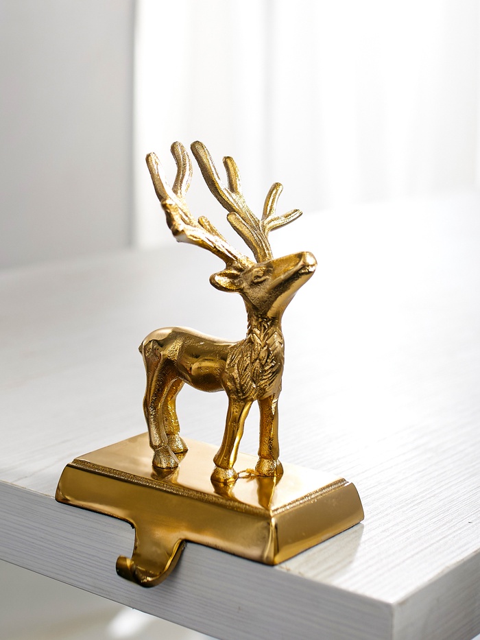 Сувенир с крючком «Олень», 12×9×18 см, алюминий