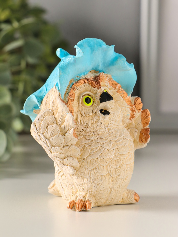 Фигурка гипс «Сова в панаме», 10×8 см, цветная
