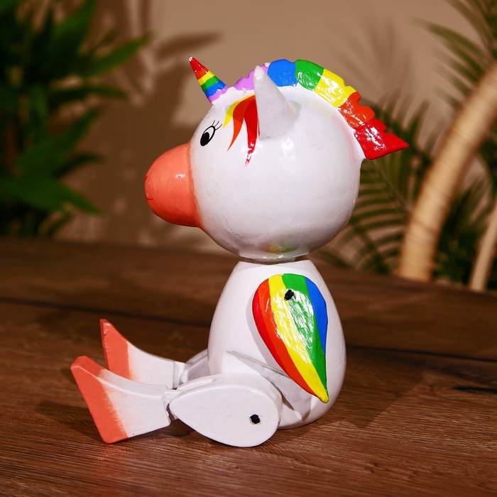 Сувенир «Единорожек», висячие лапки, дерево, 30 см