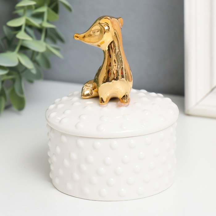 Шкатулка для украшений «Животное», керамика, 11×8.5×8.5 см, МИКС