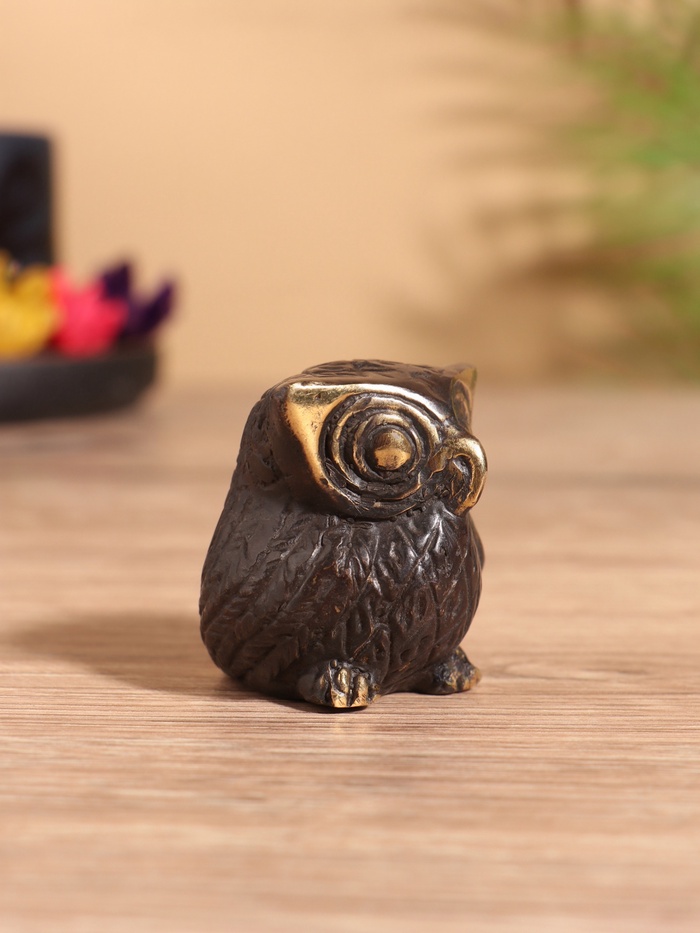 Сувенир «Сова», 4×4×5 см, бронза