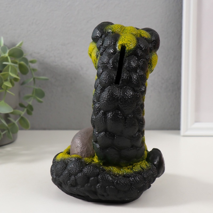 Копилка для денег «Мини Гумми», гипс, 12×12×17 см, чёрно-зелёный