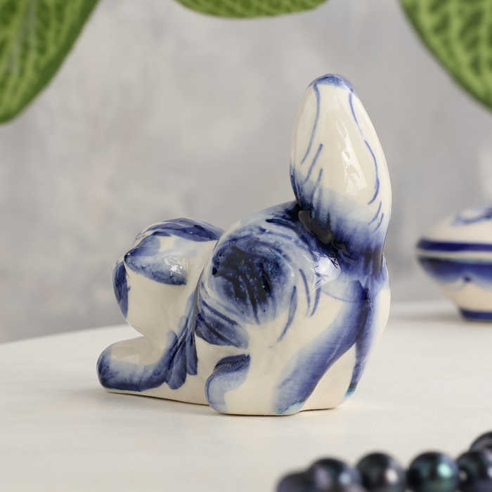 Фигурка фарфор гжель «Котик»