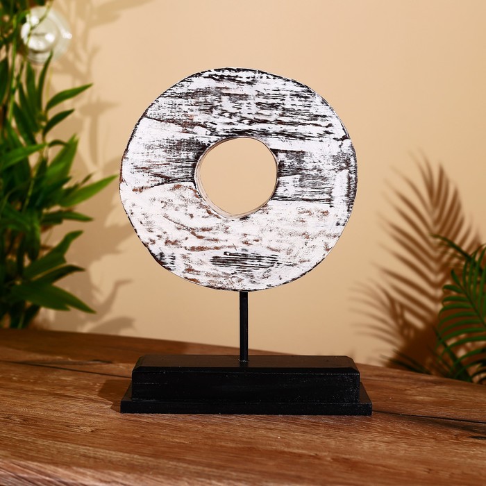 Декор «Кольцо», на подставке, 22×9×31 см, албезия