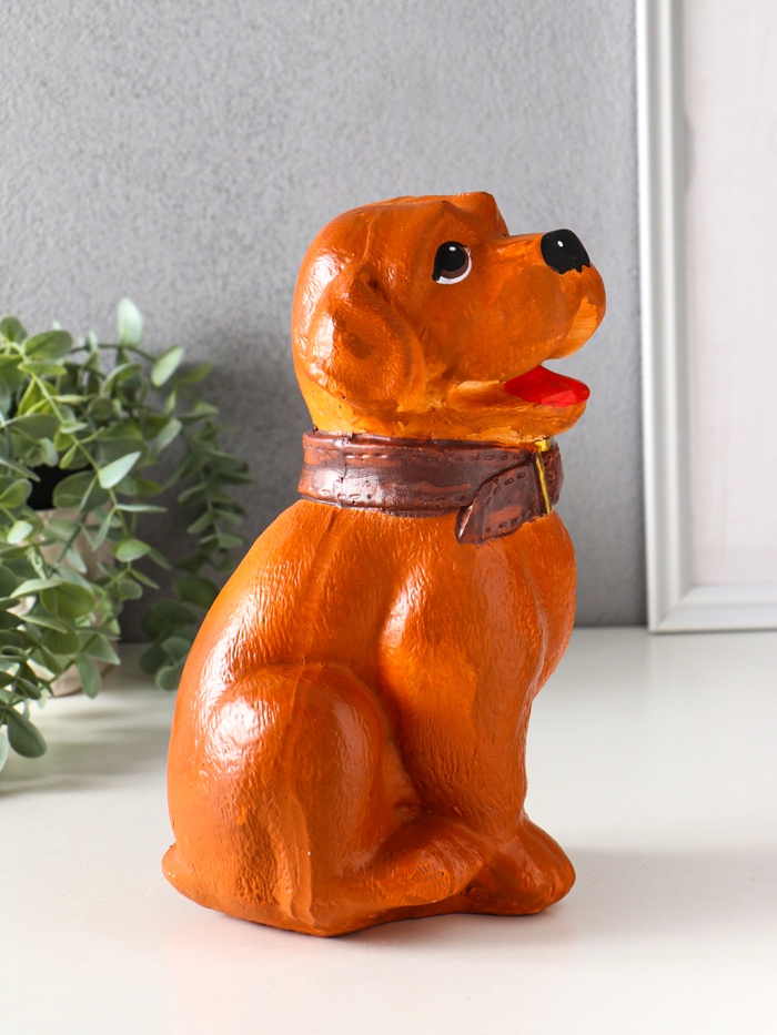 Копилка для денег «Собака лабрадор», гипс, 24.5×12×16 см