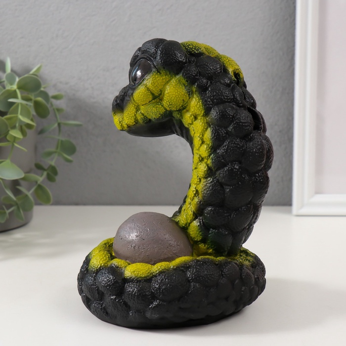 Копилка для денег «Мини Гумми», гипс, 12×12×17 см, чёрно-зелёный