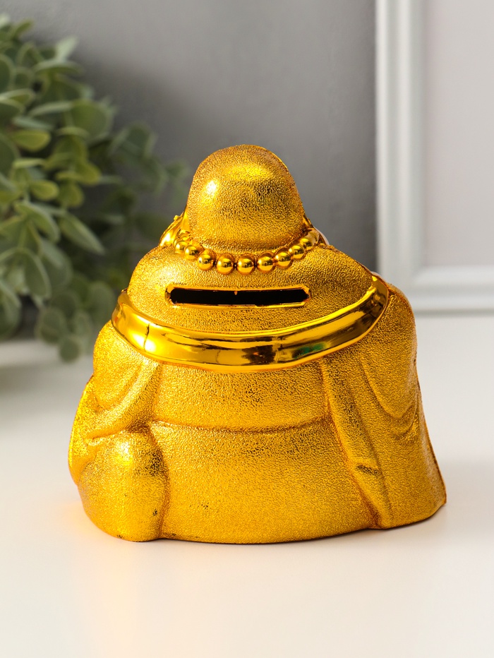 Копилка для денег «Золотой Хотей», пластик, 12×10.5×12 см