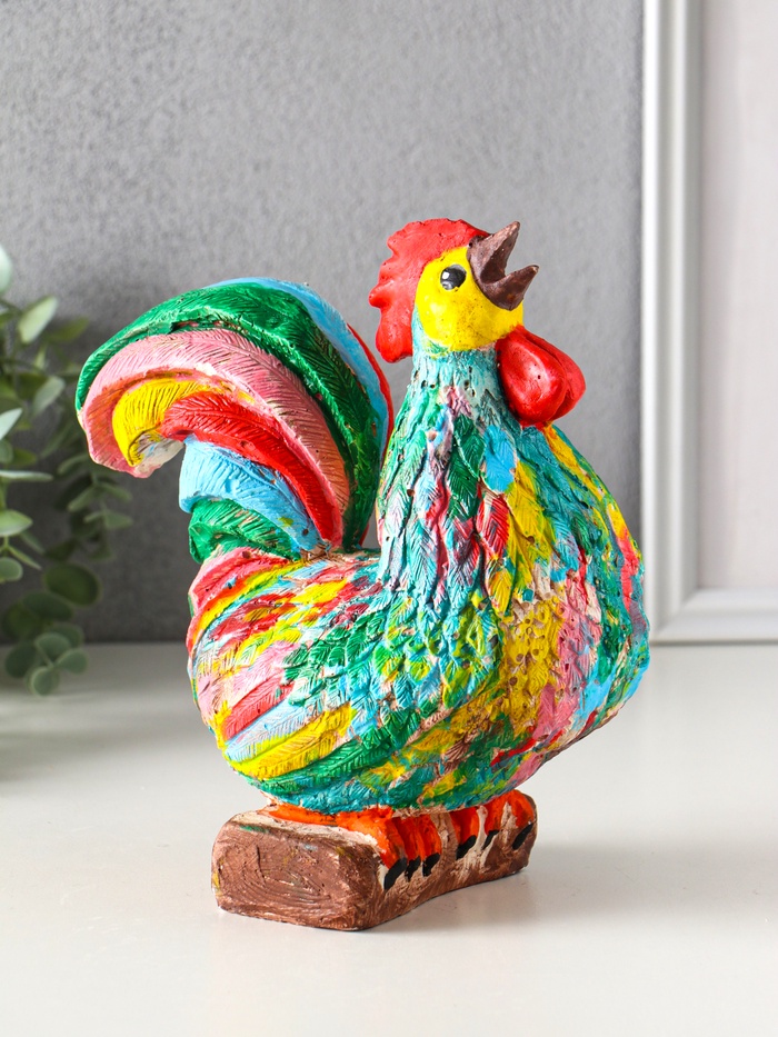 Копилка для денег «Петух», гипс, 21.5×19×11 см