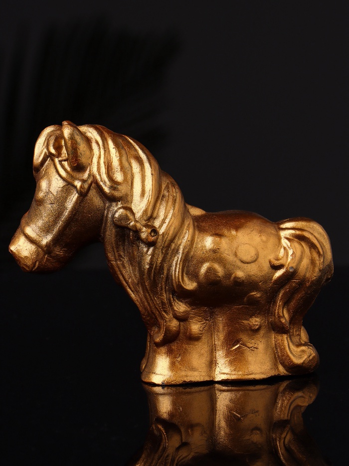 Фигурка гипс «Лошадка», 8×10×4 см, бронза