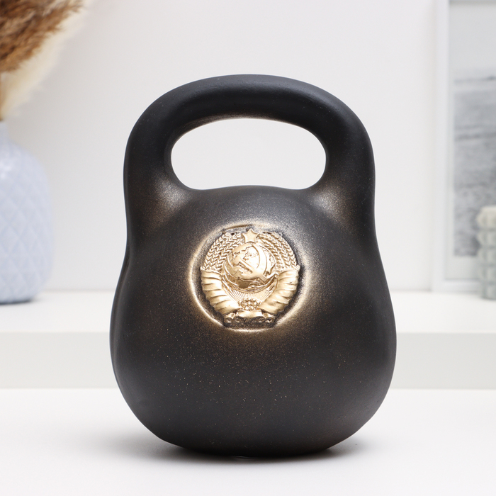 Копилка для денег «Гиря с гербом СССР», гипс, 15×15×18 см