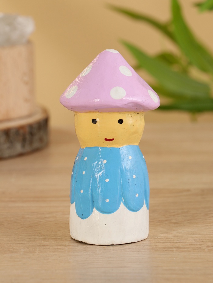 Сувенир «Гномик», 5.5×5.5×10 см, дерево, сиренево-голубой