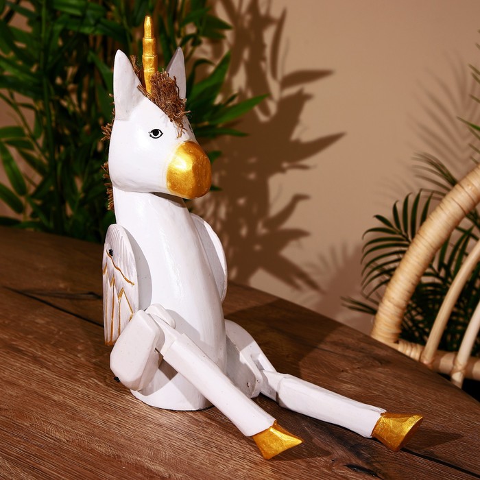 Сувенир «Единорог» висячие лапки, дерево 50 см